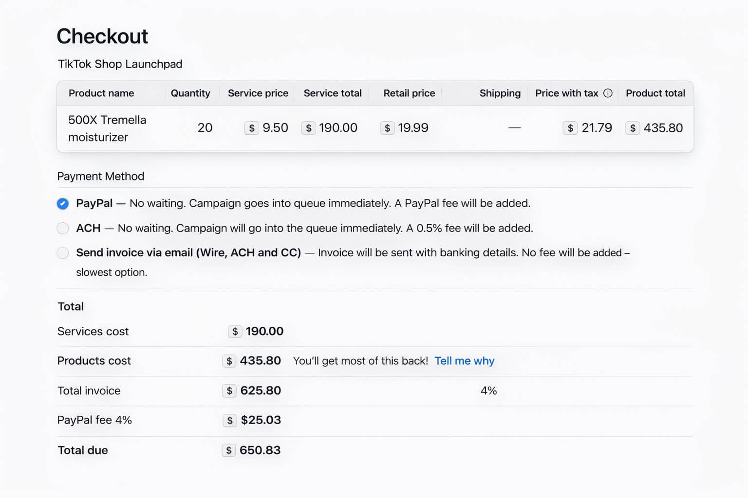 Transparent Checkout